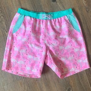 NWOT Matilda Jane Mens Flamingo Swim Trunks
